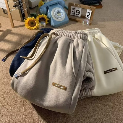 Men's Fleece-Lined Thickened Loose-Fit Casual Pants – Warm & Comfortable