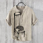 Men’s Retro Printed Short-Sleeve T-Shirt – Casual Loose-Fit Summer Top.