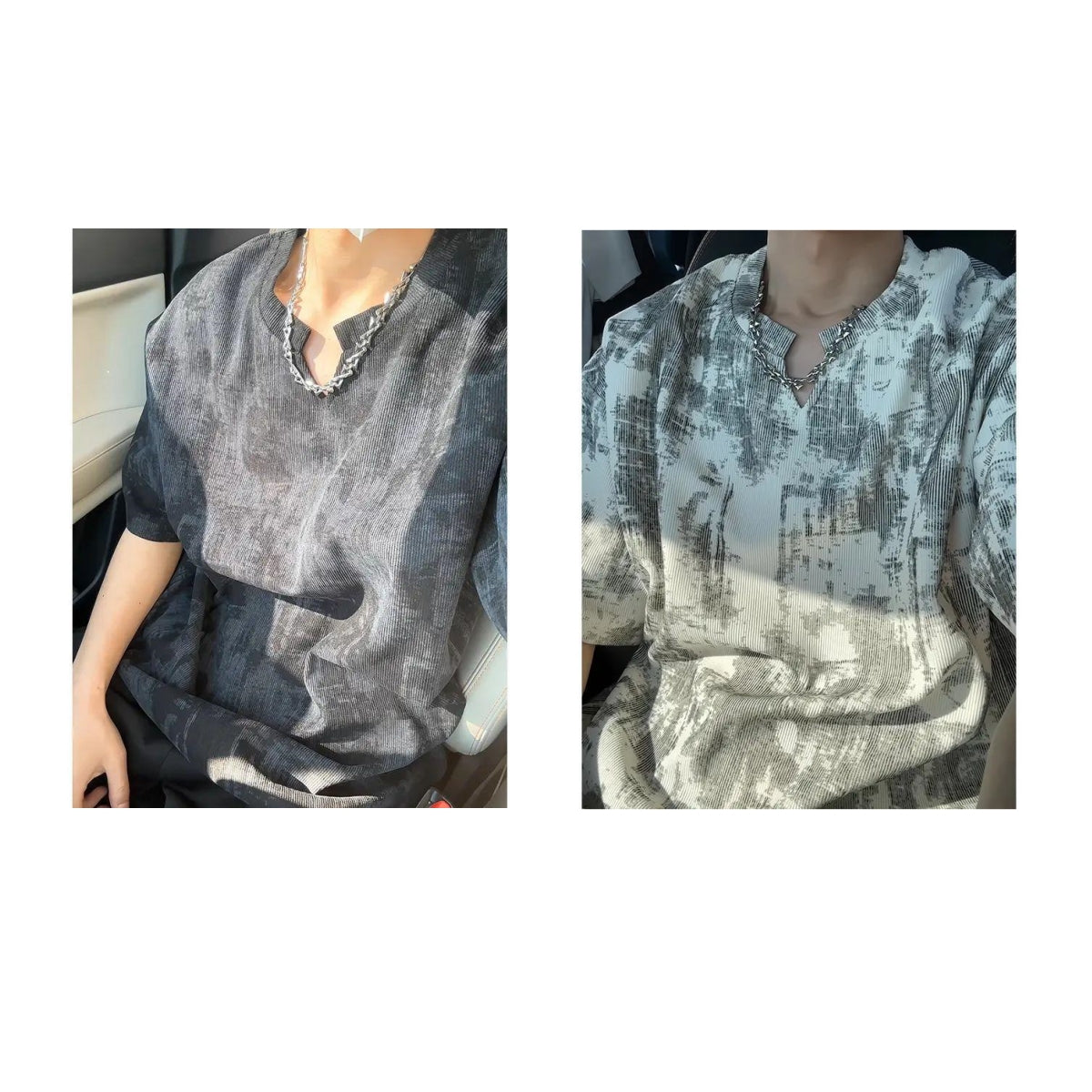 Men’s Oversized Short-Sleeve T-Shirt – American High-Street Half Sleeve Tee