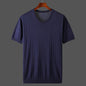Men’s Hollow-Out Knitted Short-Sleeve Shirt – Casual Breathable Summer Top