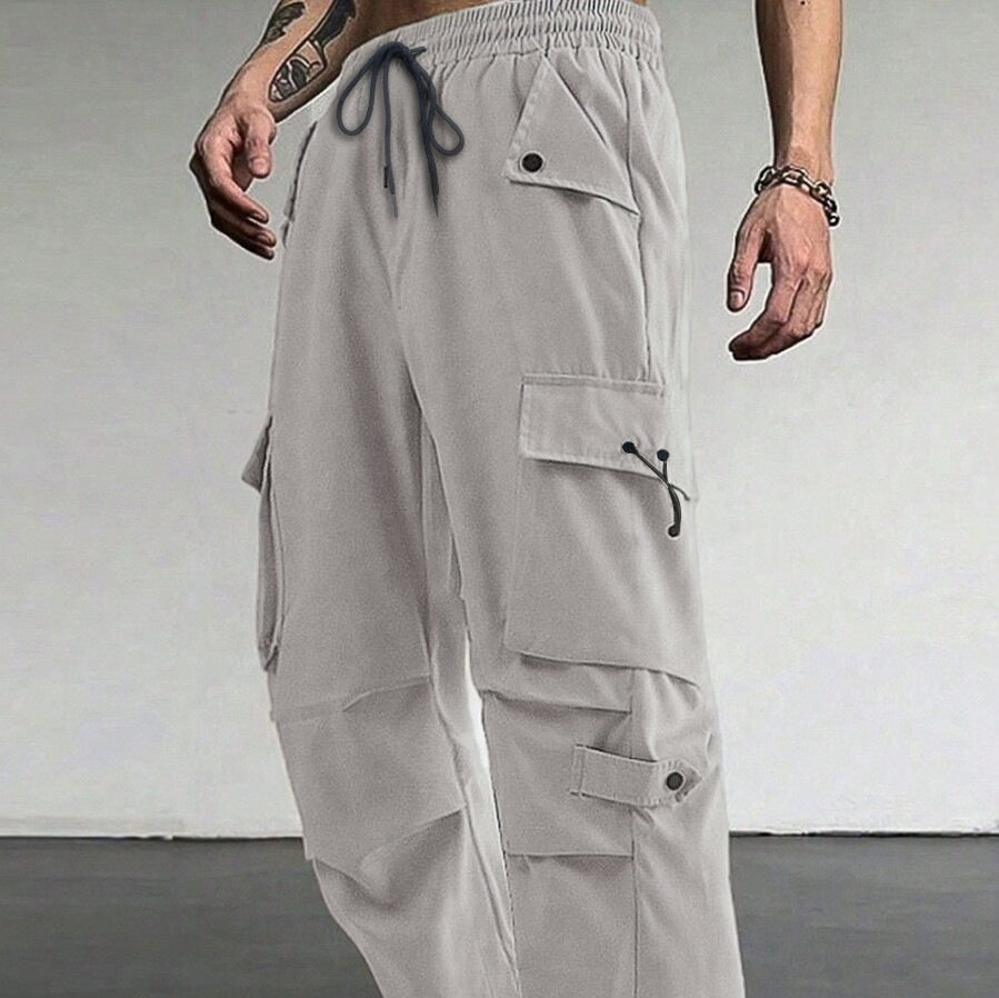 Men’s Loose Wide-Leg Quick-Dry Casual Trousers – Straight Leg Comfort Pants