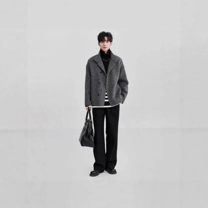 Men’s High-End Wool Coat – Autumn & Winter Luxury Outerwear