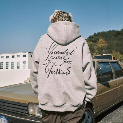 Unisex Zip-Up Hoodie – Trendy High-Street Hooded Cardigan for Couples