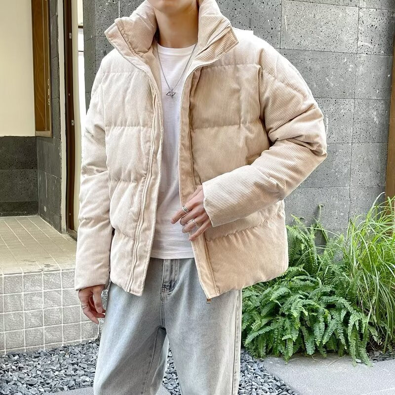 Men’s Stylish Warm Cotton-Padded Jacket – Trendy Sports & Casual Wear