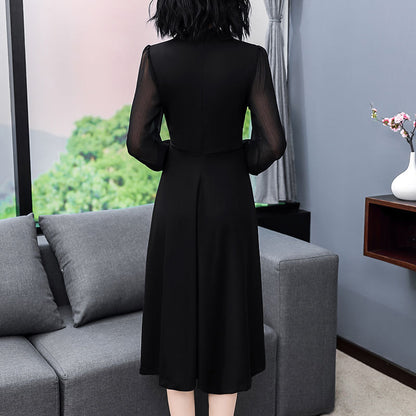 Women’s Slim Fit Long Sleeve Elegant Dress – Chic Fashion Evening / Office Dress